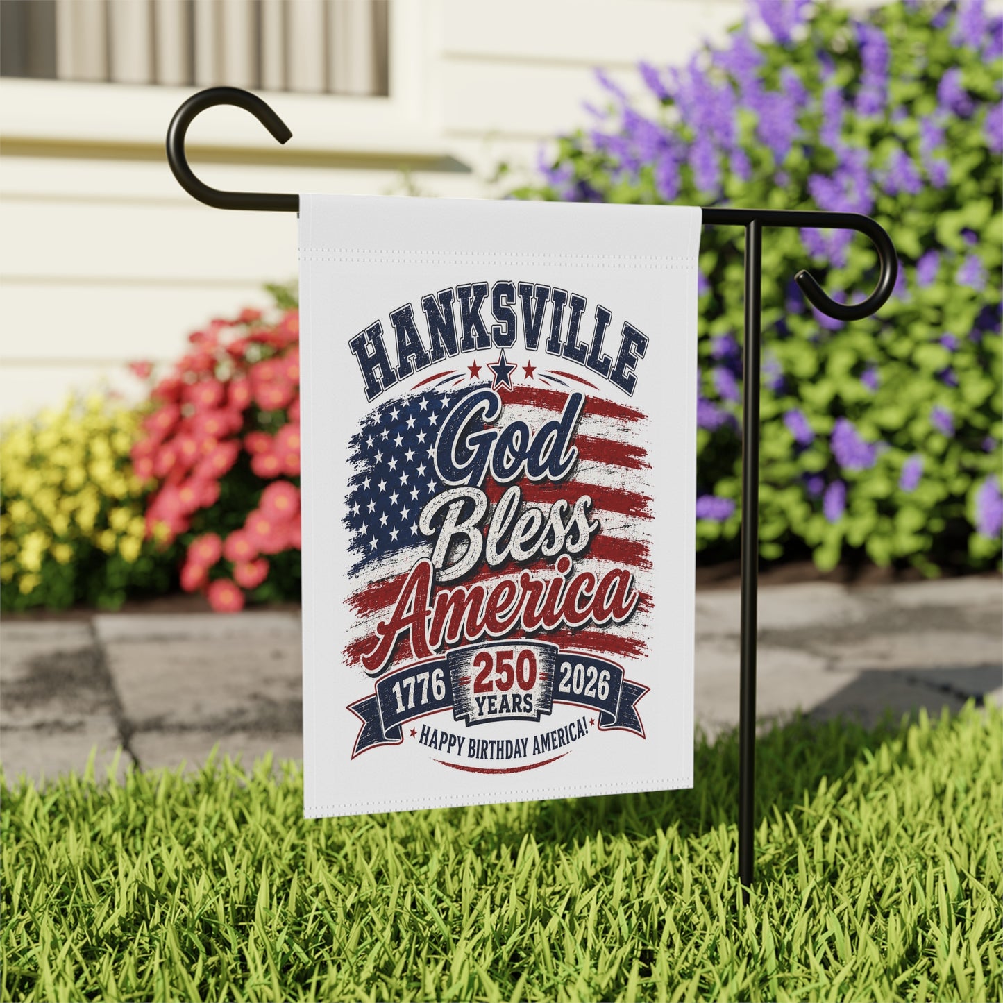 Hanksville "God Bless America" 250th Anniversary Garden Flag