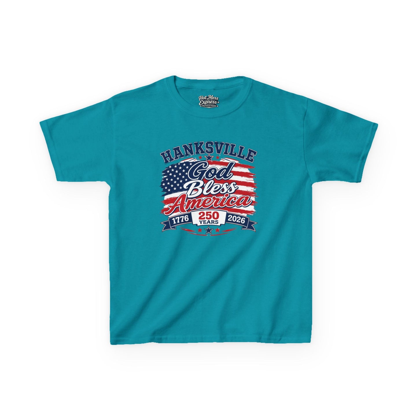 Kids T-Shirt — Hanksville God Bless America 250th Anniversary Patriotic Tee