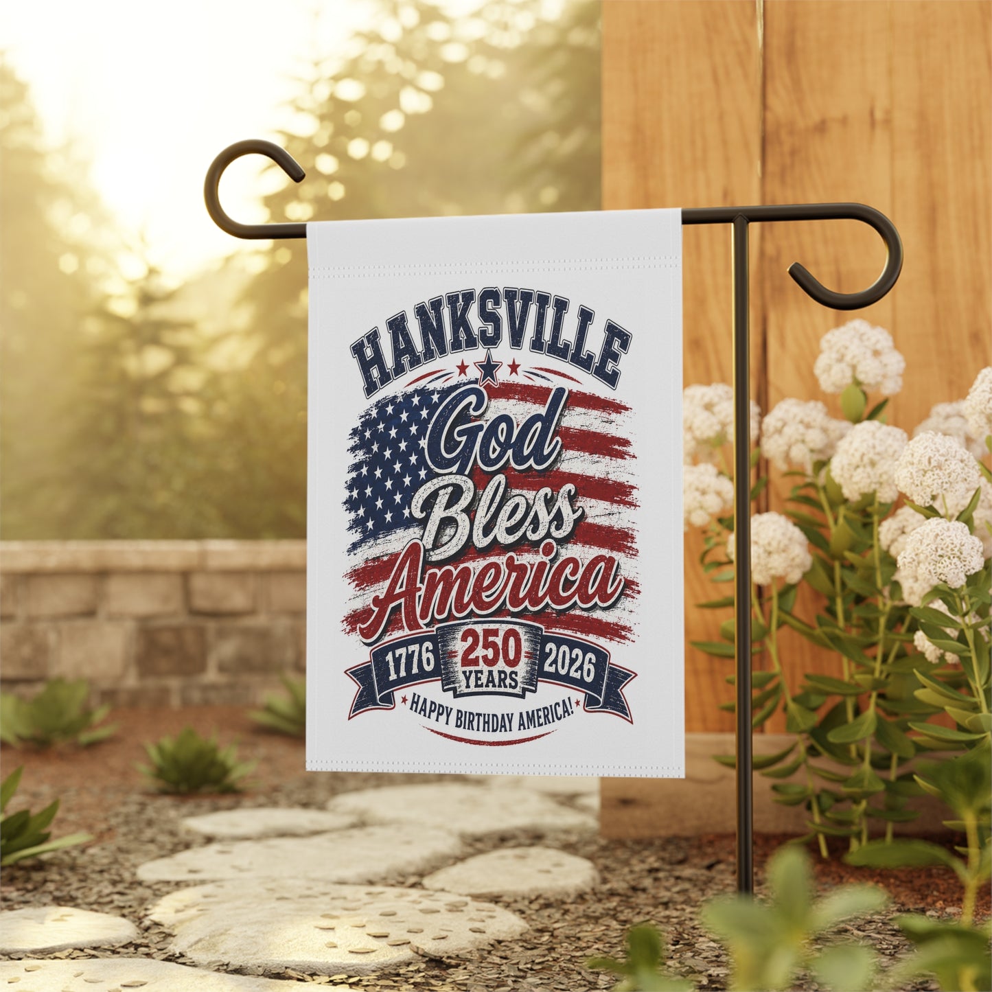 Hanksville "God Bless America" 250th Anniversary Garden Flag