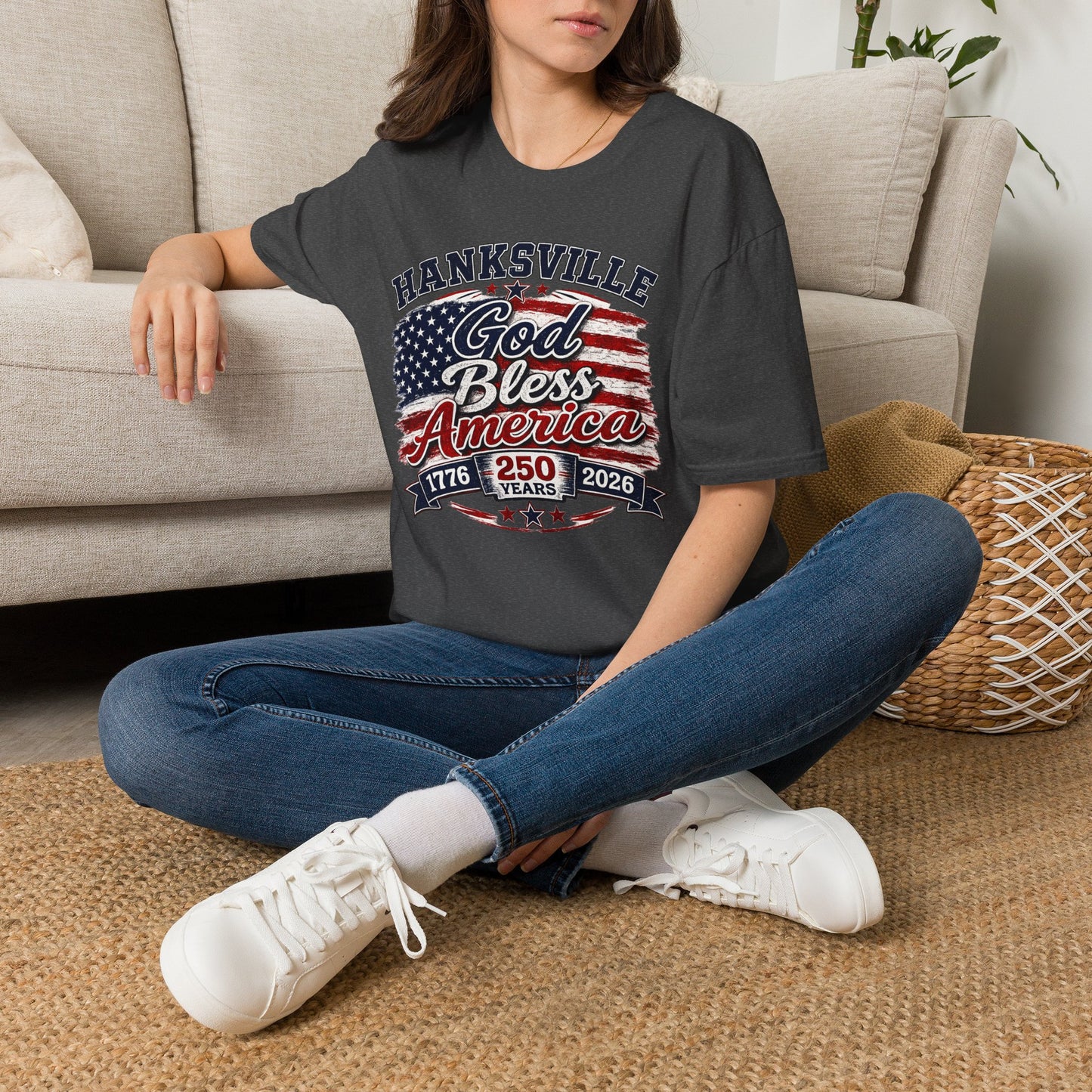 God Bless America T‑Shirt — Hanksville Patriotic USA Flag Tee