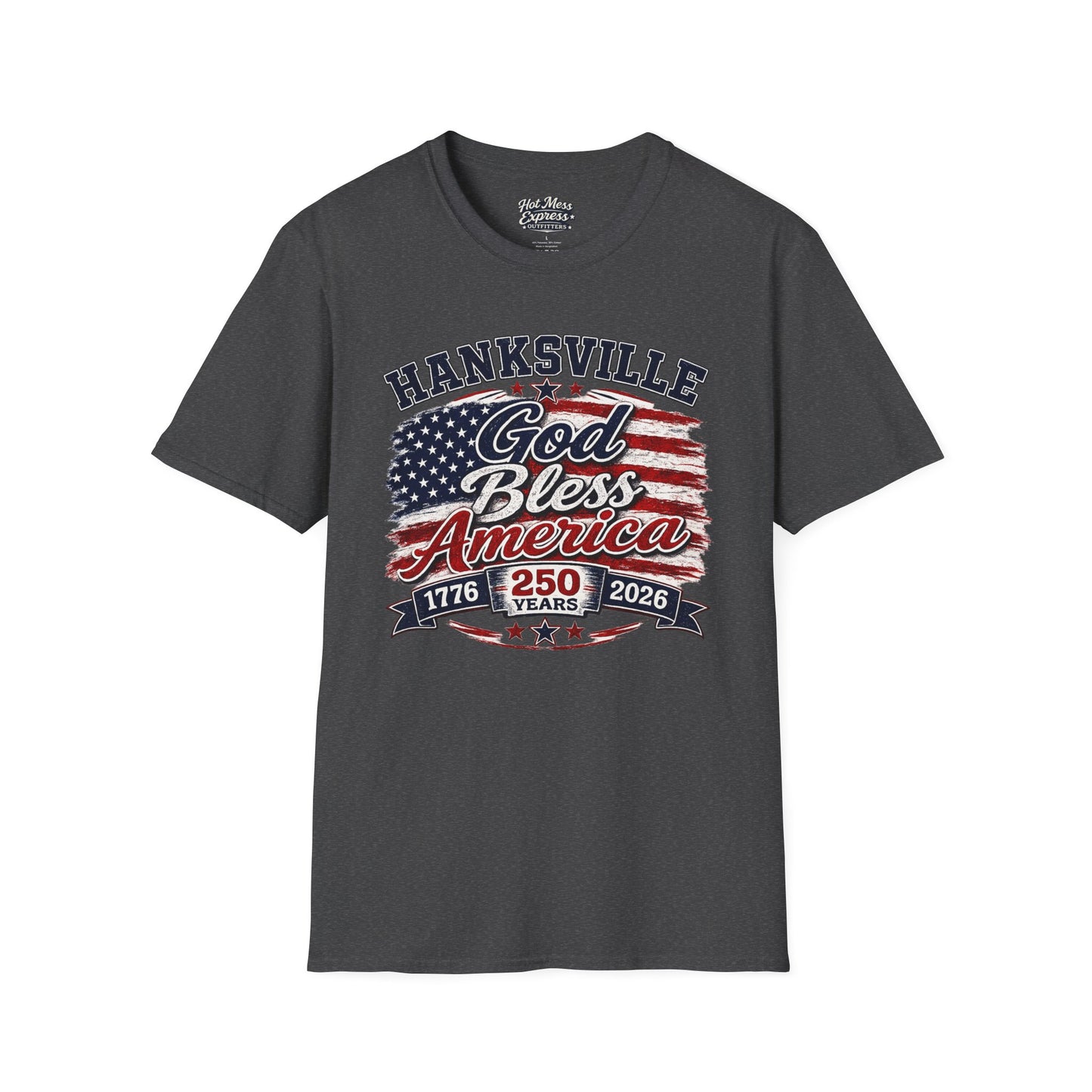 God Bless America T‑Shirt — Hanksville Patriotic USA Flag Tee
