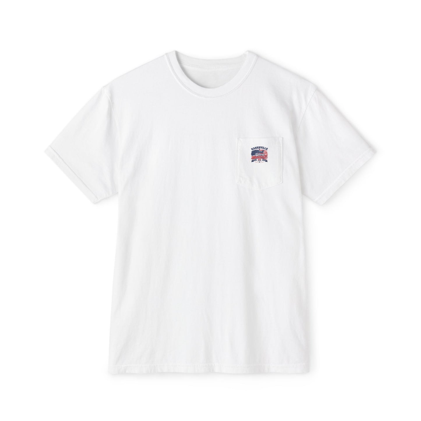 God Bless America Pocket T‑Shirt — Hanksville 250th Anniversary Patriotic Tee comfort