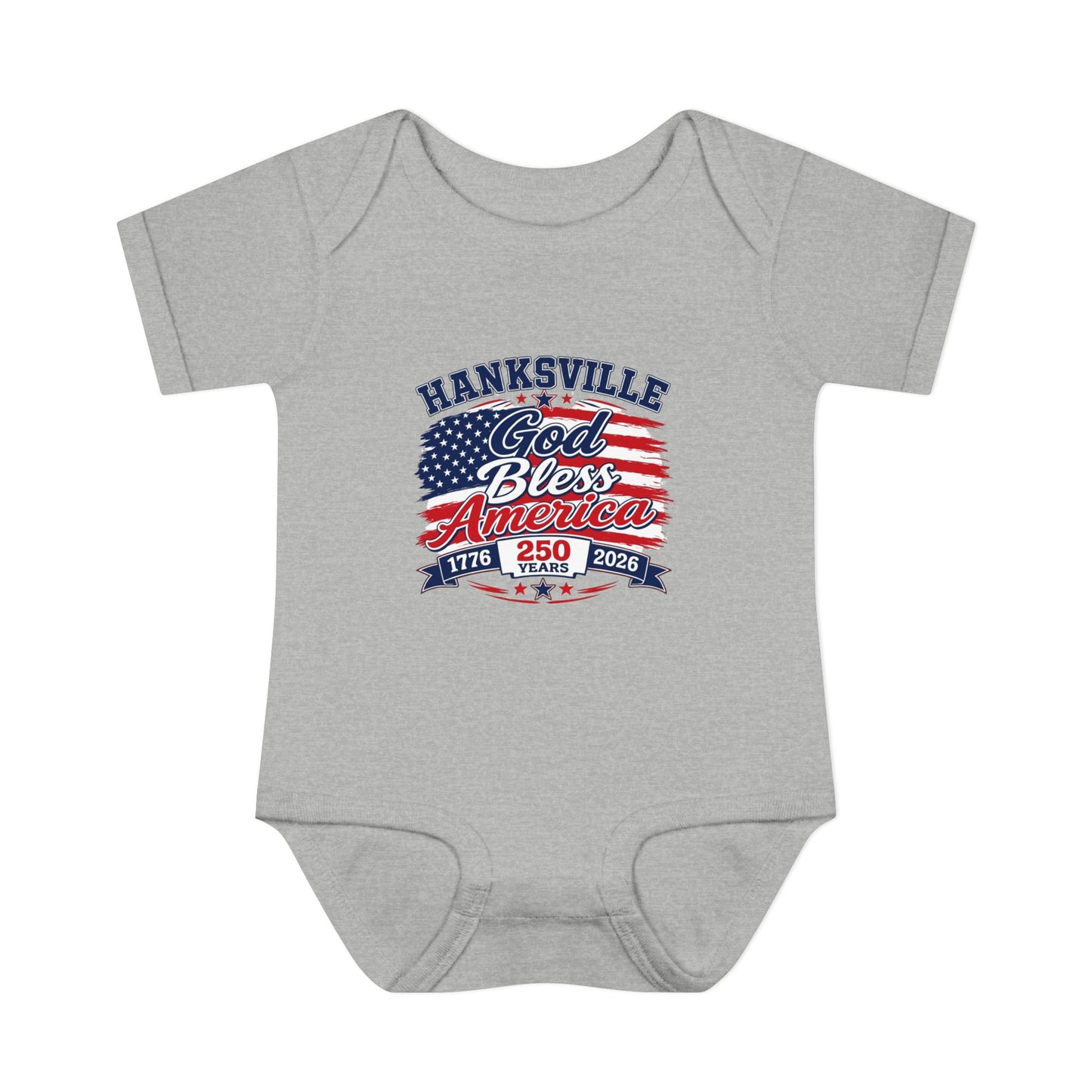 Infant Bodysuit - "Hanksville God Bless America" Patriotic Baby Onesie (4th of July, Memorial Day)