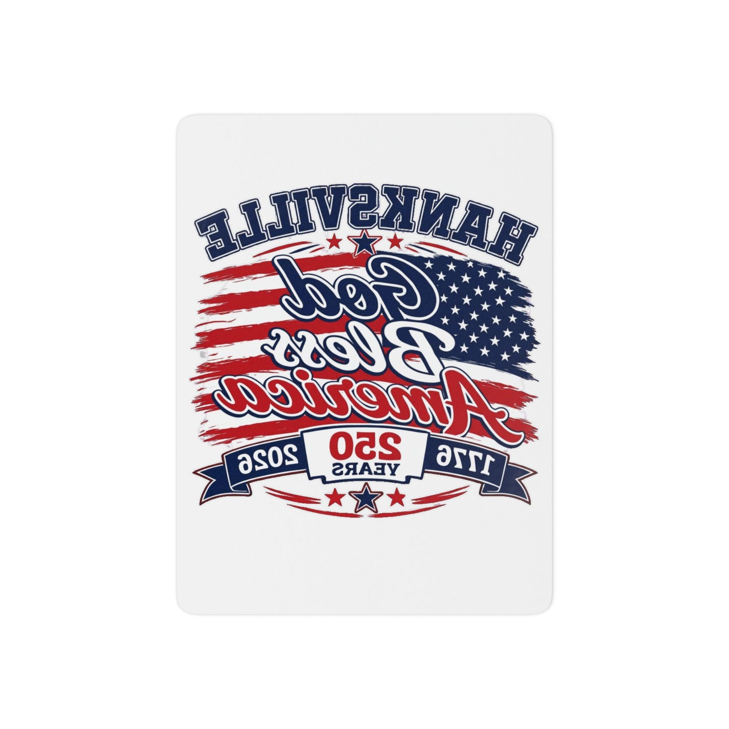 Temporary Tattoo — Hanksville God Bless America 250th Anniversary Patriotic Flag Design
