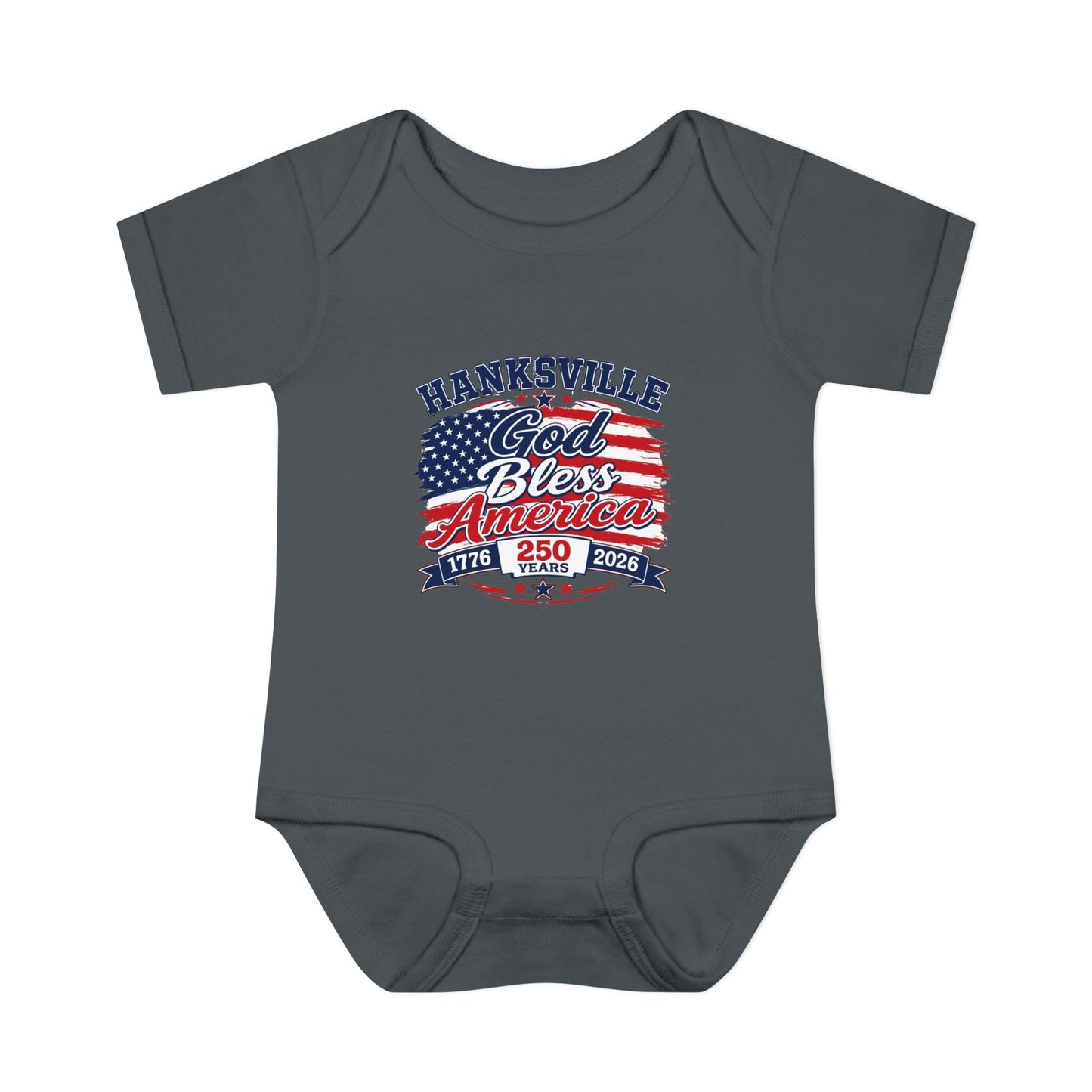 Infant Bodysuit - "Hanksville God Bless America" Patriotic Baby Onesie (4th of July, Memorial Day)