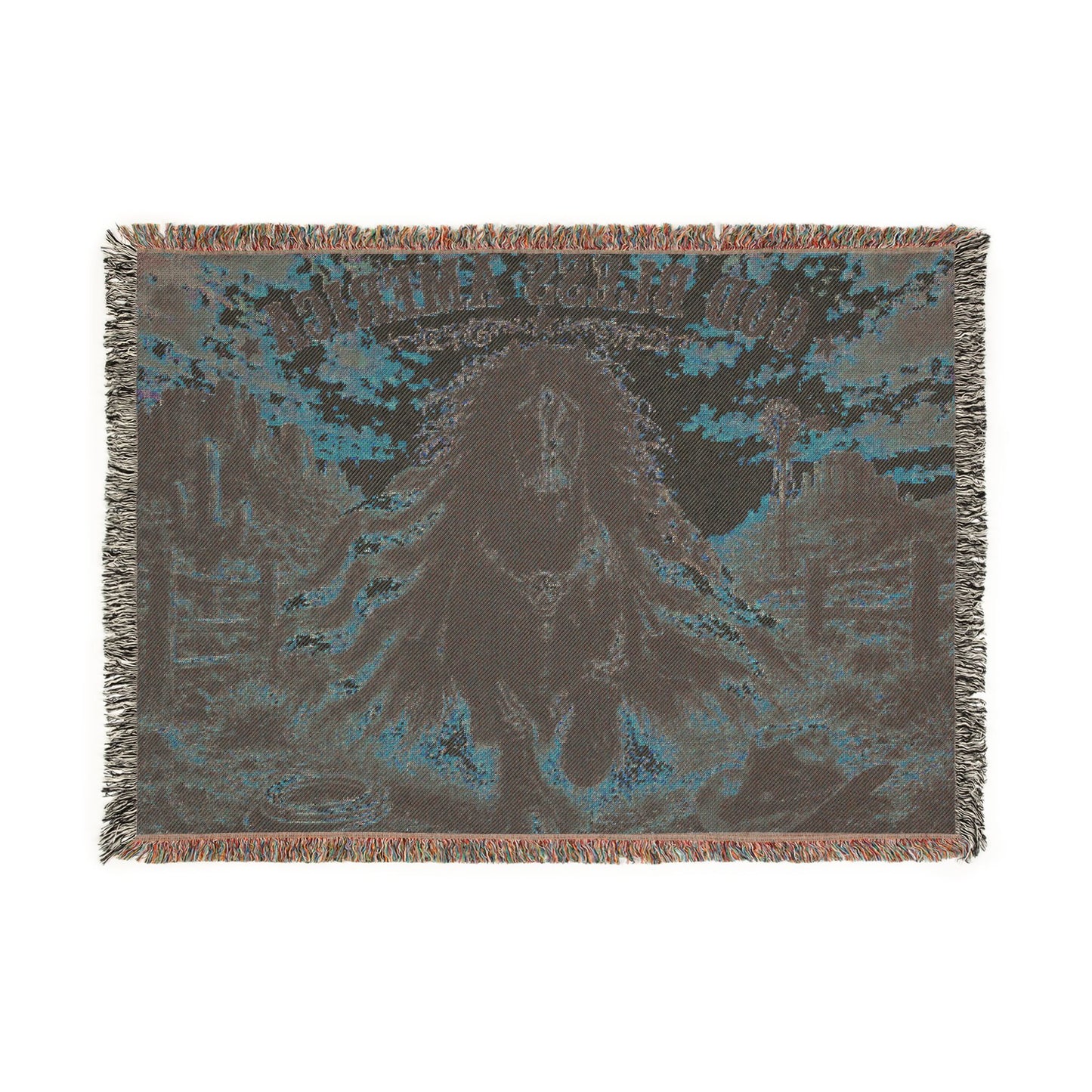 God Bless America Woven Blanket — Patriotic Western Horse Throw