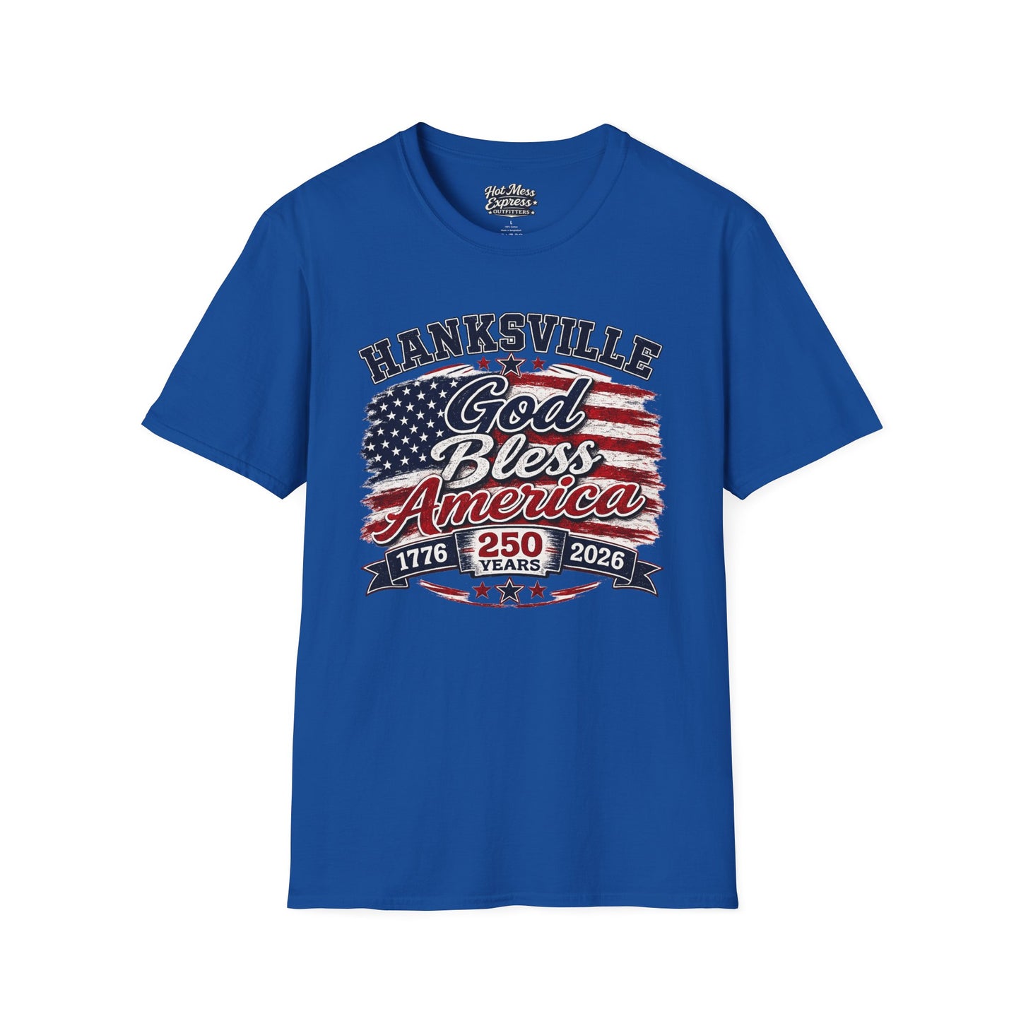 God Bless America T‑Shirt — Hanksville Patriotic USA Flag Tee