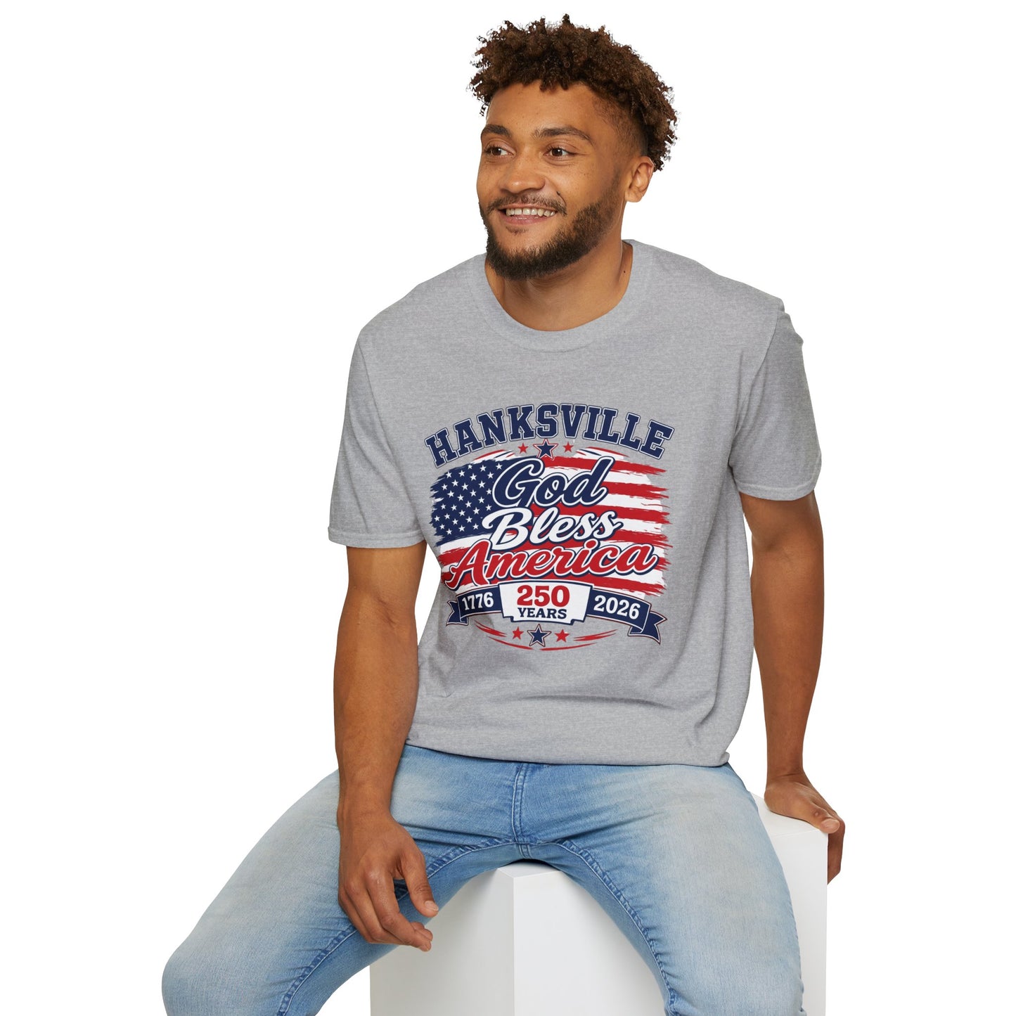 Hanksville God Bless America T-Shirt — Patriotic 250th Anniversary USA Tee/Men & Women