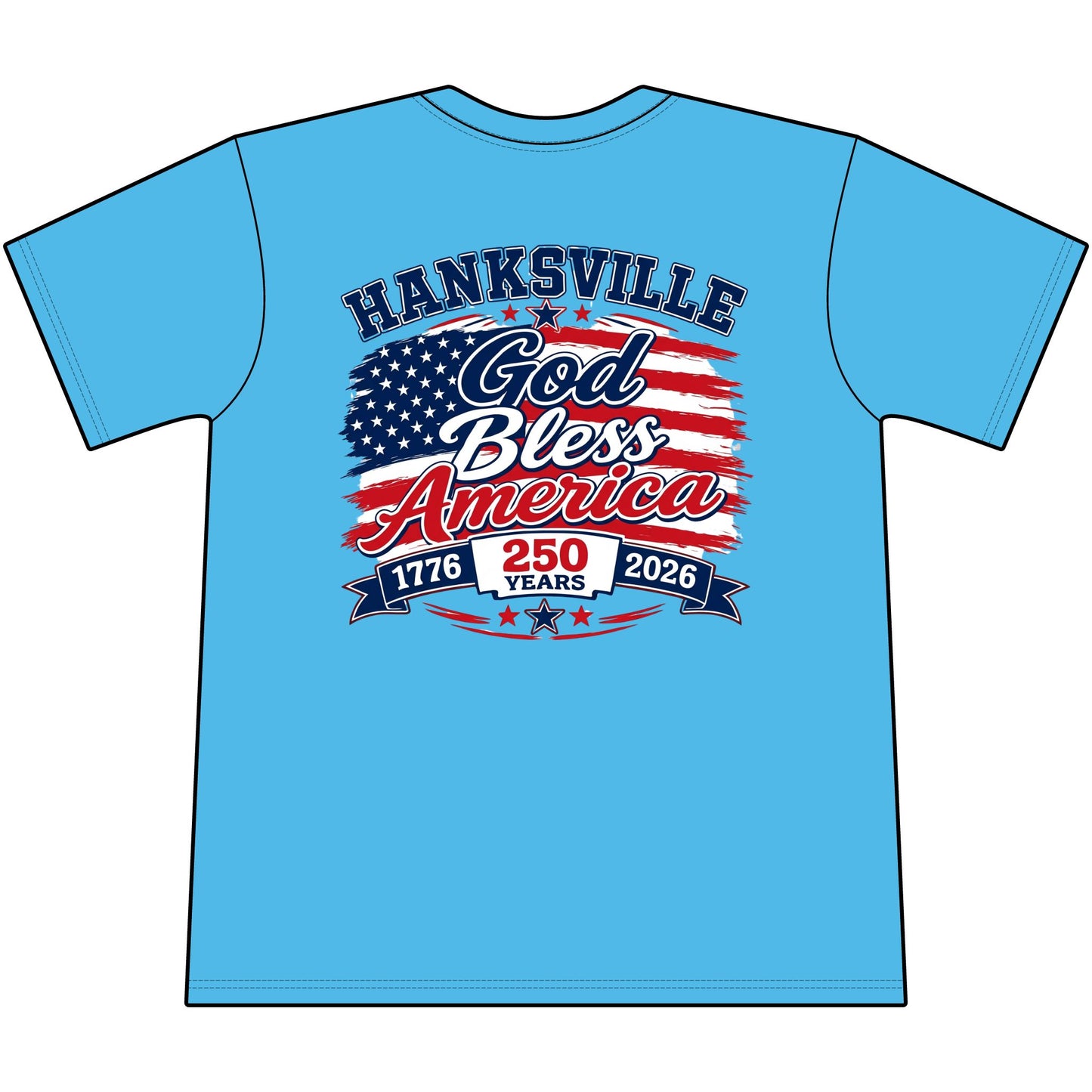 God Bless America Tee — 250th Anniversary Patriotic T-Shirt