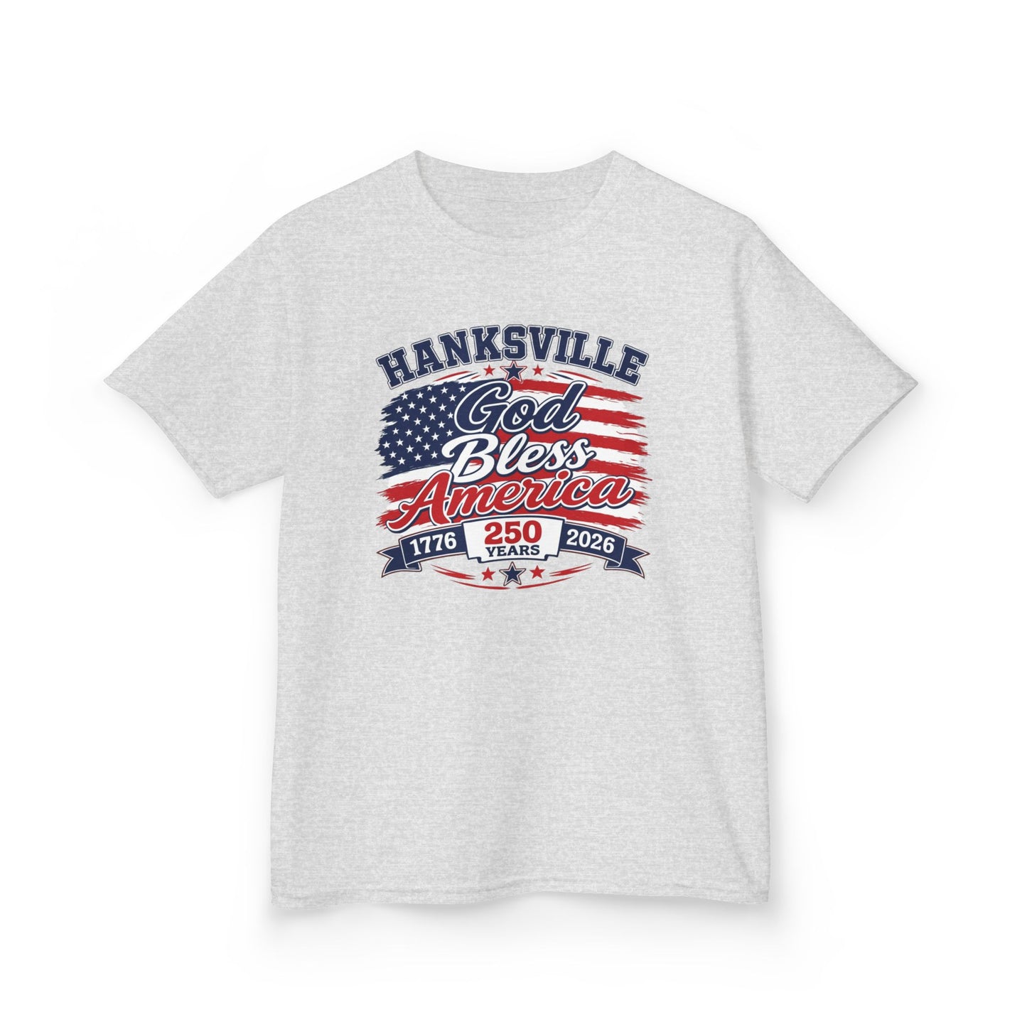 Kids Tee — Hanksville God Bless America 250th Anniversary Patriotic T‑Shirt (1776–2026)