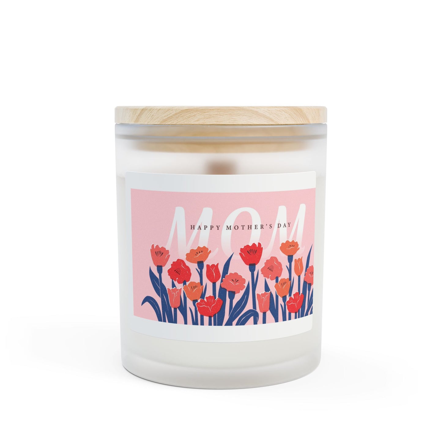 Mother’s Day Floral Candle — 11oz Frosted Glass Jar