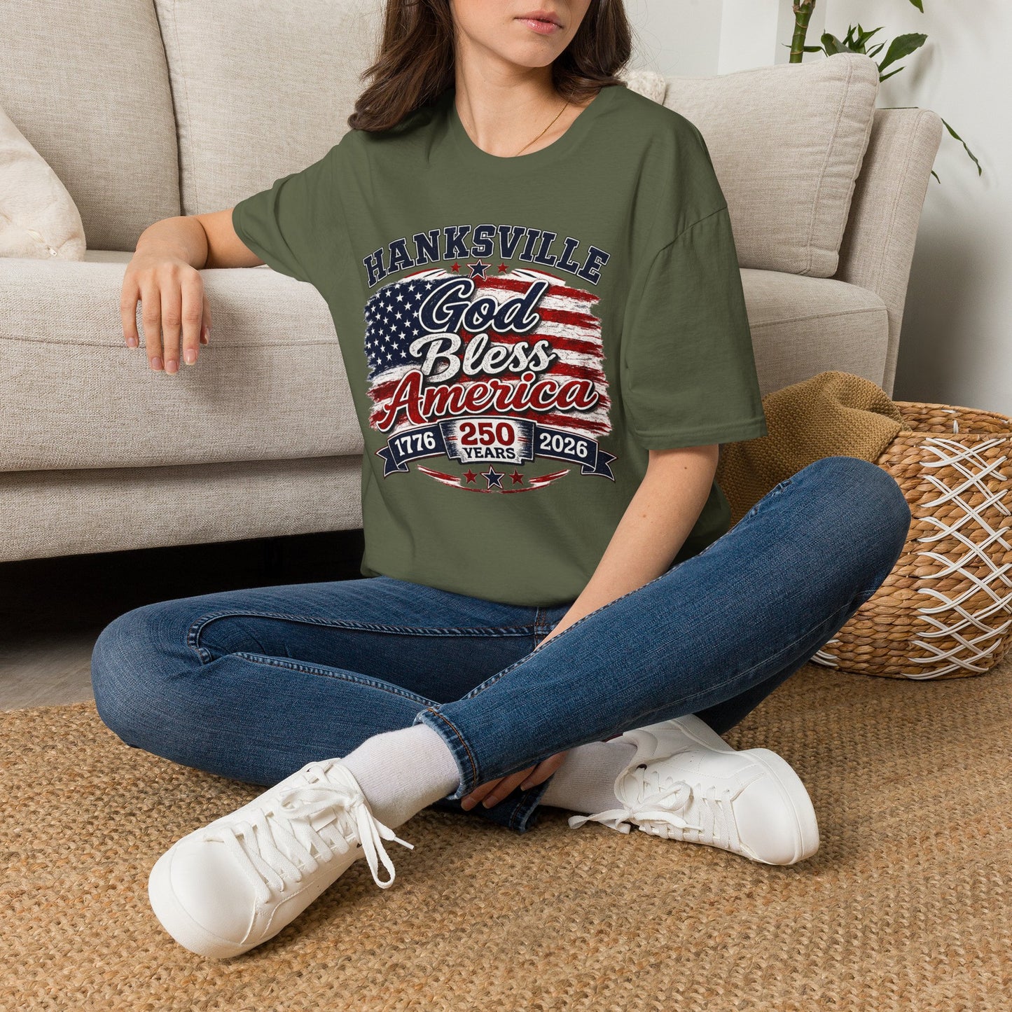 God Bless America T‑Shirt — Hanksville Patriotic USA Flag Tee