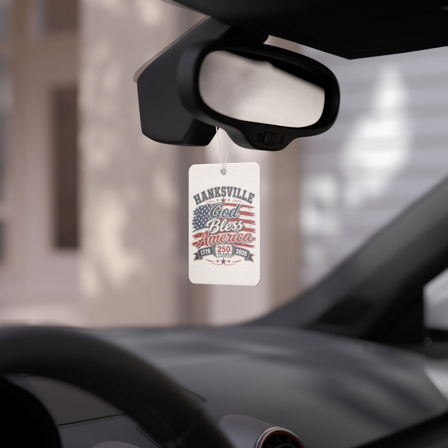 Patriotic 'God Bless America' Car Air Freshener — Hanksville 250th Anniversary