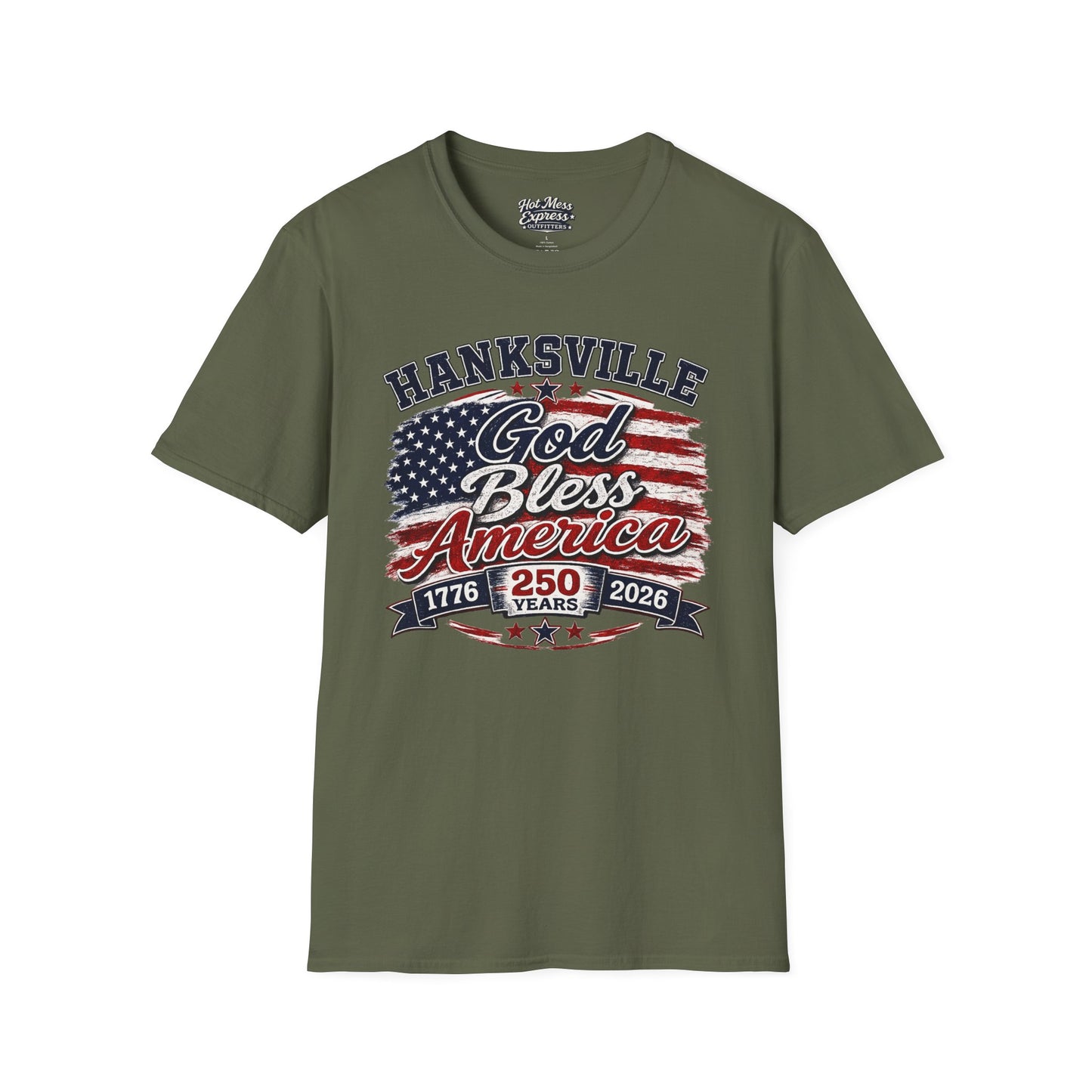 God Bless America T‑Shirt — Hanksville Patriotic USA Flag Tee