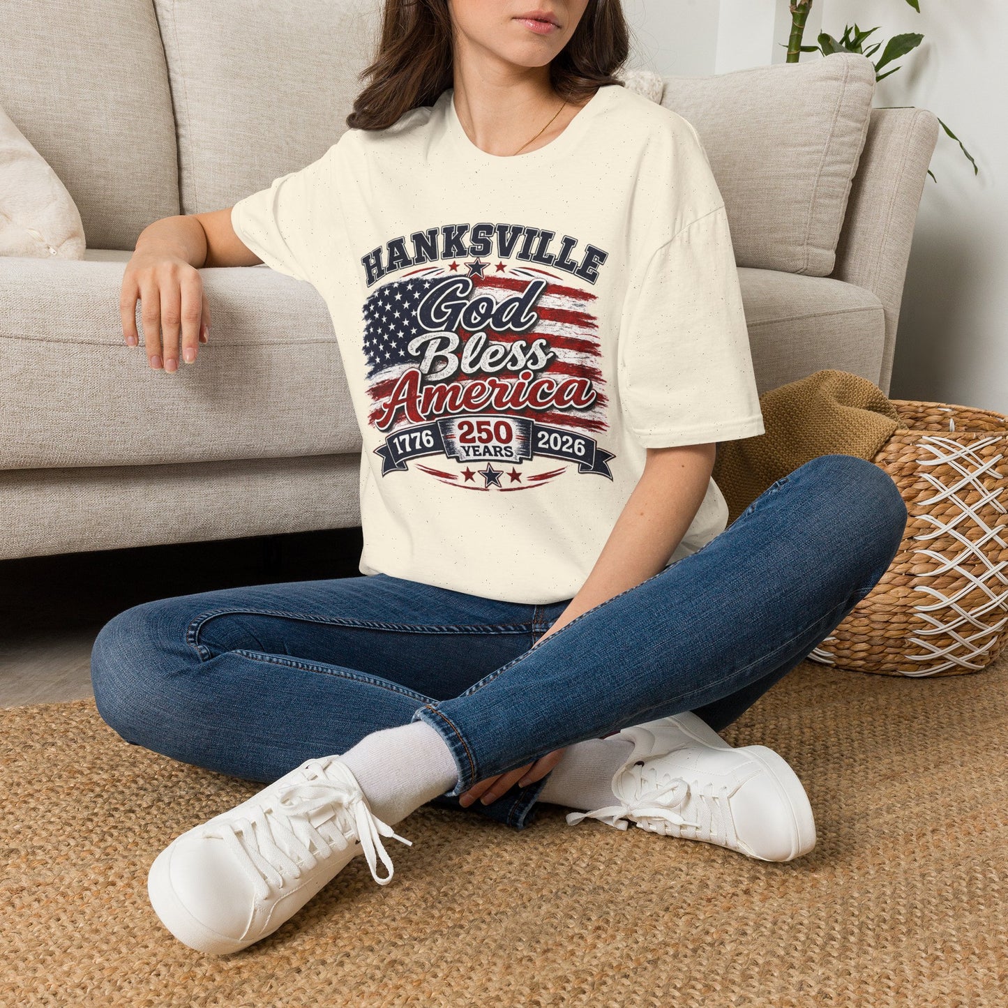 God Bless America T‑Shirt — Hanksville Patriotic USA Flag Tee