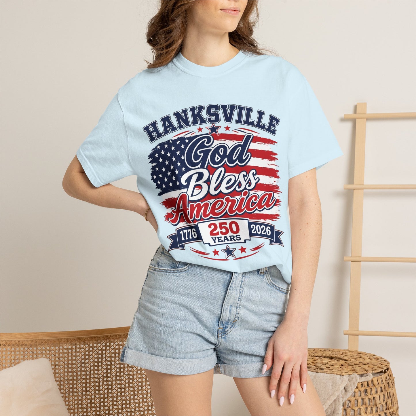 God Bless America 250th Anniversary T-Shirt — Hanksville Patriotic Tee (1776–2026)