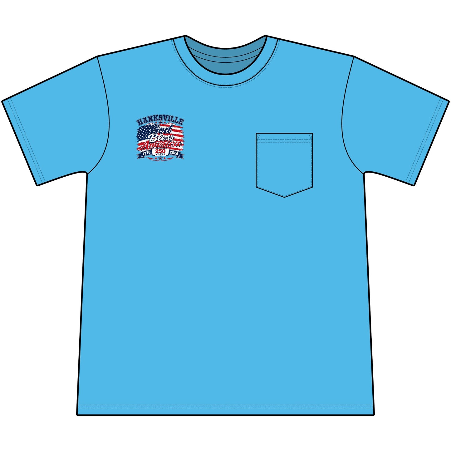 God Bless America Tee — 250th Anniversary Patriotic T-Shirt
