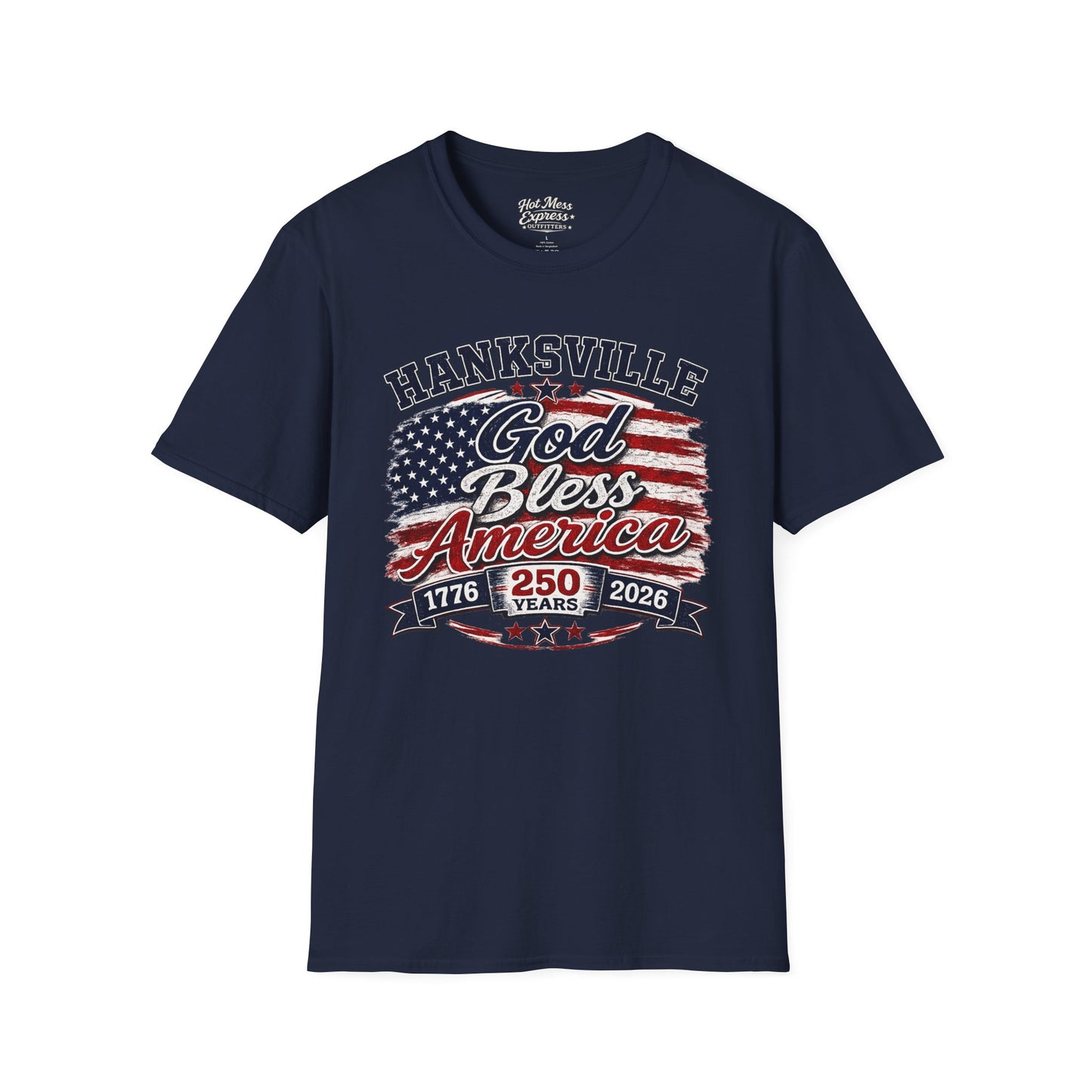 God Bless America T‑Shirt — Hanksville Patriotic USA Flag Tee