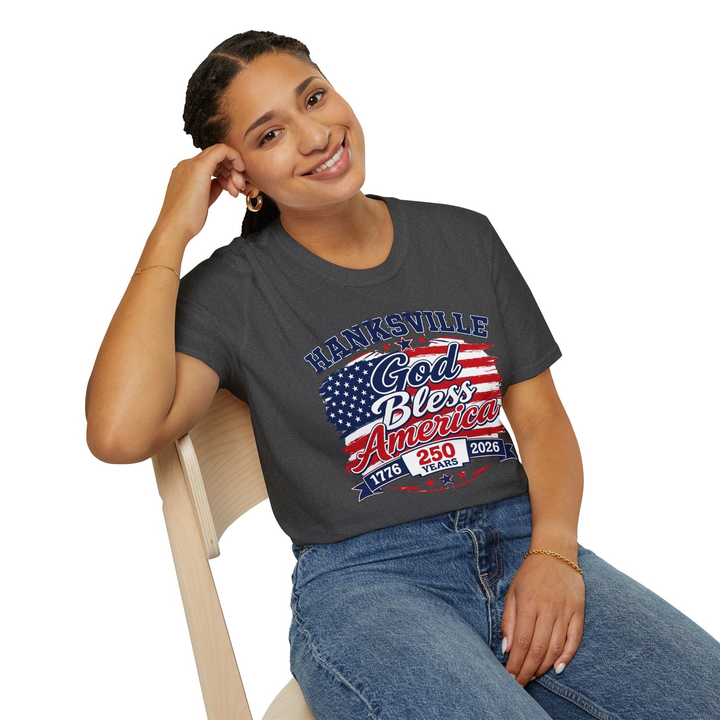 Hanksville God Bless America T-Shirt — Patriotic 250th Anniversary USA Tee/Men & Women