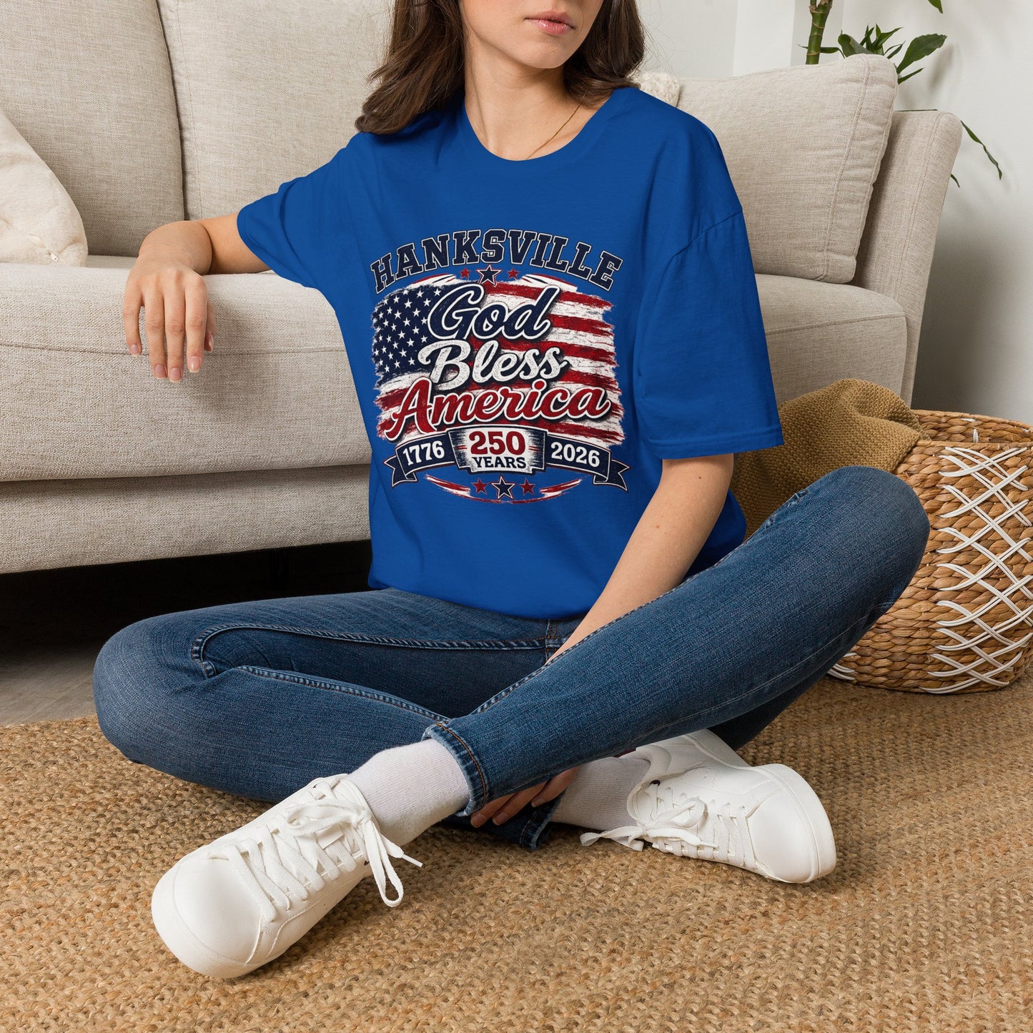 God Bless America T‑Shirt — Hanksville Patriotic USA Flag Tee