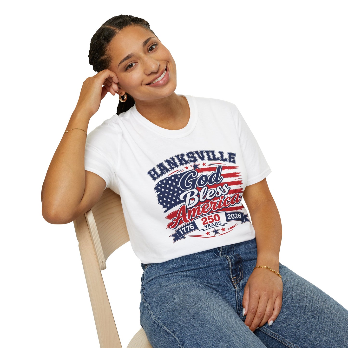 Hanksville God Bless America T-Shirt — Patriotic 250th Anniversary USA Tee/Men & Women