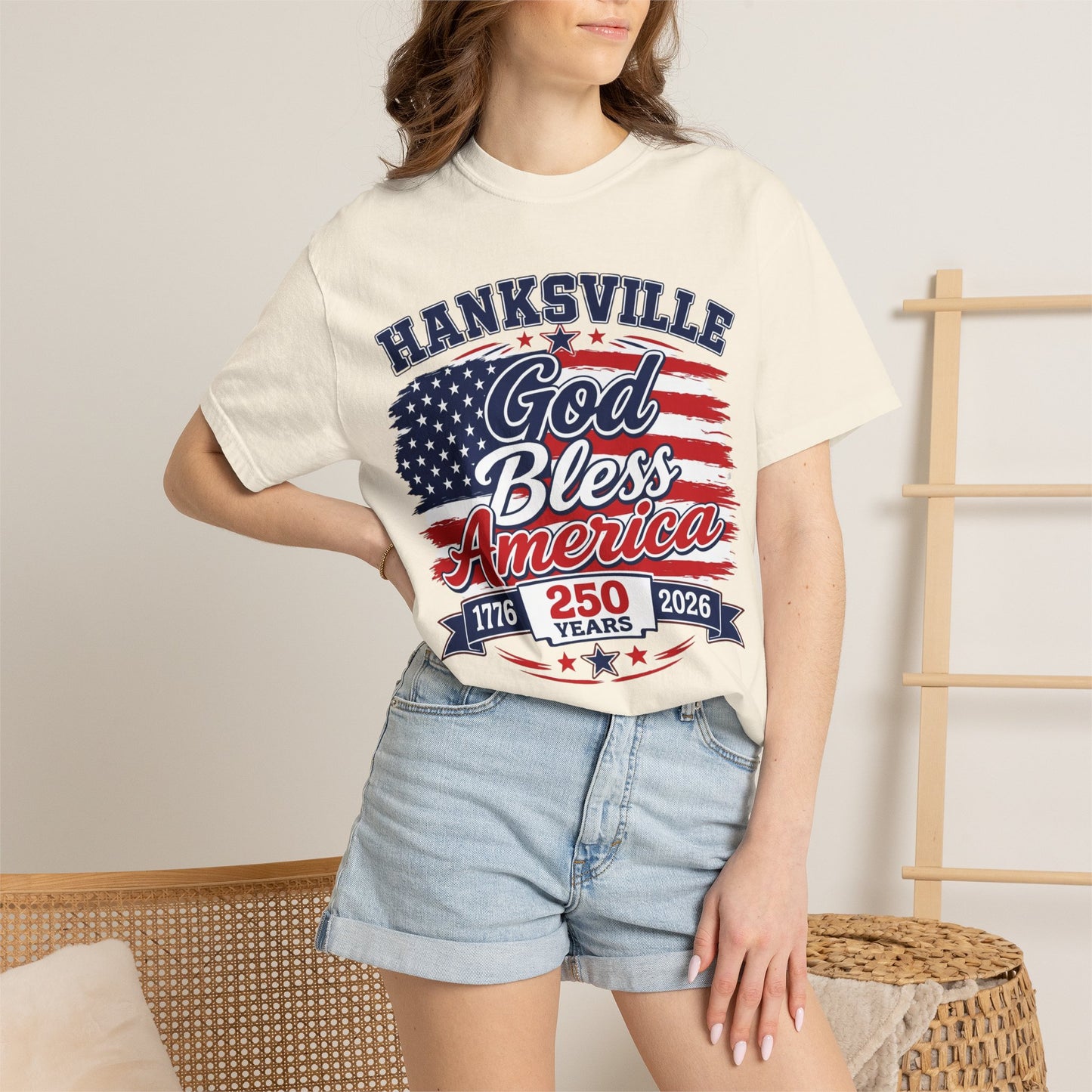 God Bless America 250th Anniversary T-Shirt — Hanksville Patriotic Tee (1776–2026)