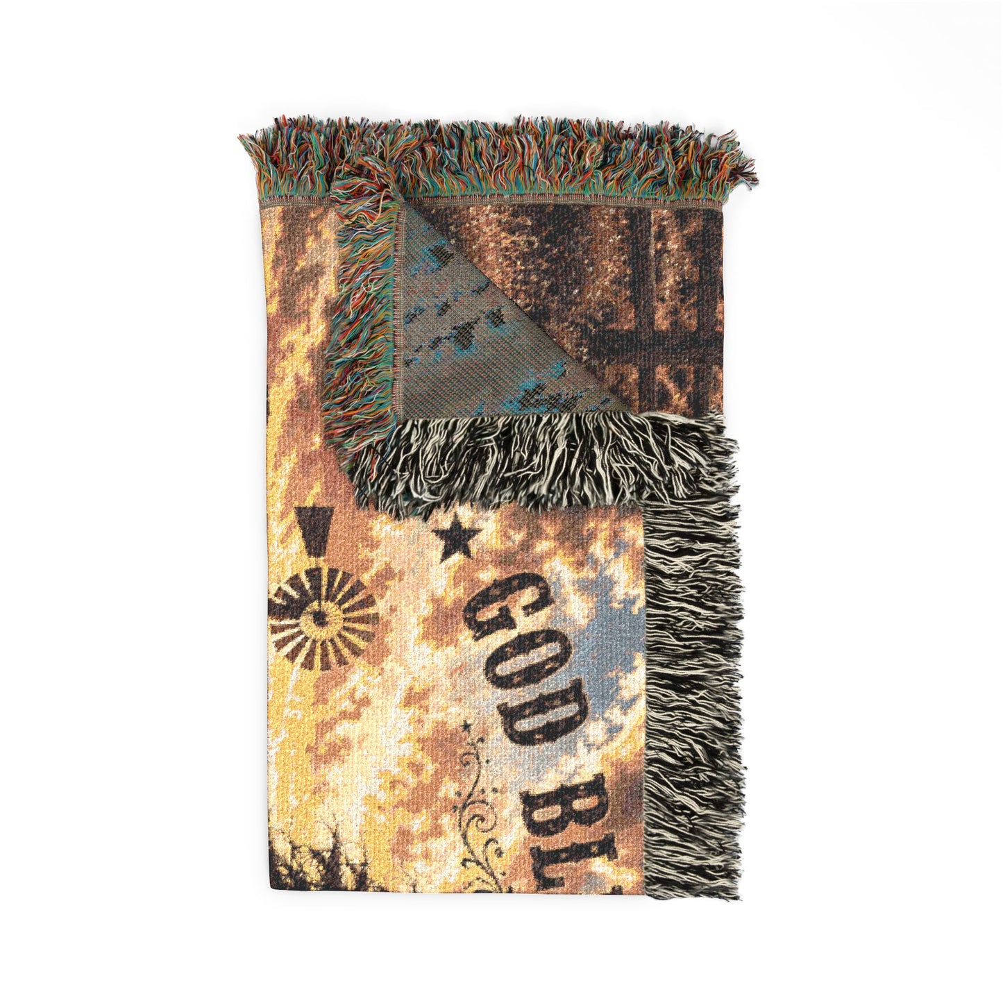God Bless America Horse Woven Blanket – Patriotic Western Throw