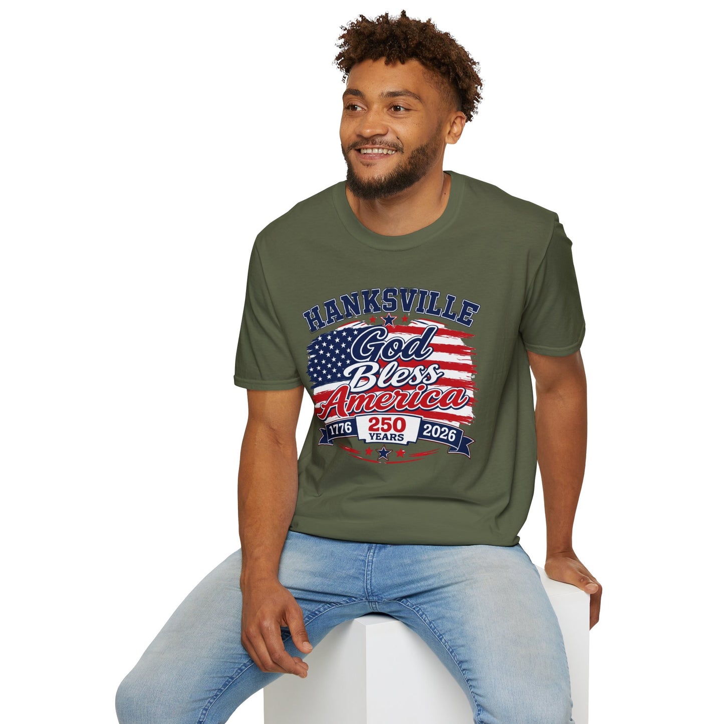 Hanksville God Bless America T-Shirt — Patriotic 250th Anniversary USA Tee/Men & Women